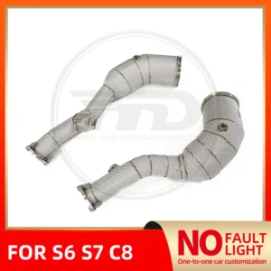 High Flow Performance Downpipe for Audi S6 S7 C8 2.9T 2020+ HMD Exhaust System