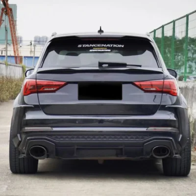 For Audi Q3 Sportback 2019 2020 2021 2022 Trunk Spoiler Gloss Black Mid-wing Splitter Diffuser Body Decoration Modification Kit - immagine 4