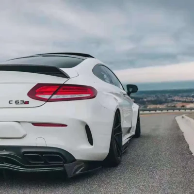 Rear Carbon PSM Style Spoiler Wing for Mercedes Benz C Class W205 C63 COUPE Sports 2-Door 2015-2018 W205 Rear Bumper Diffuser - immagine 2