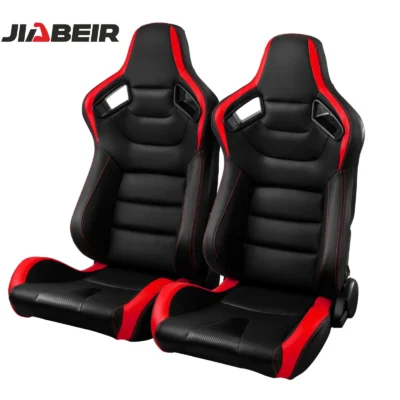 JBR1054B Custom Color Leather Adjustable Universal Car Bucket Racing Seats - immagine 5