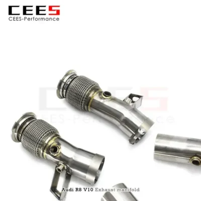 CEES High-Performance Exhaust Manifold for Audi R8 V10 5.2L 2010-2019 - Tuning Headers & Downpipe Stainless Steel - Image 6