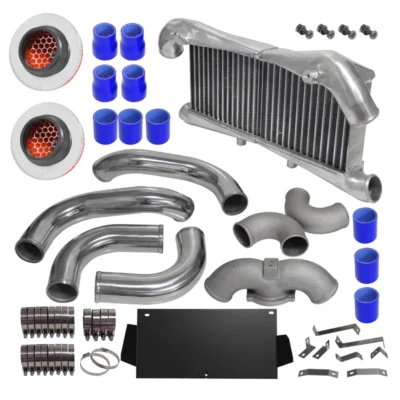Black/Blue/Red Aluminum Intercooler Kit Fits for Nissan 300ZX Twin Turbo Fairlady Z32 VG30DETT - immagine 6