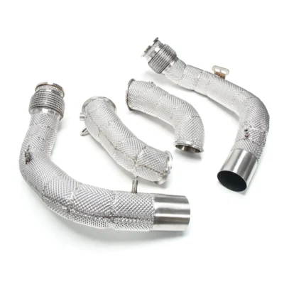 For 2018+ BMW M5 F90 M8 F91 F92 F93 S63 4.4TT Ich Competition Models Racing Downpipe Exhaust With Heat Shield