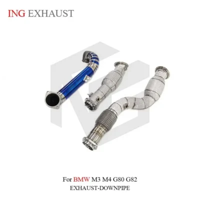 ING High Performance Titanium Alloy Exhaust Resonant Tube Downpipe For BMW M3/M4 G80 G82 3.0T Pipes Exhaust Car Accessories - immagine 5