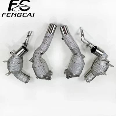 High flow exhaust downspout for the 2022-2024 Benz SL63 4.0 T stainless steel exhaust pipe with catalytic modification - immagine 3