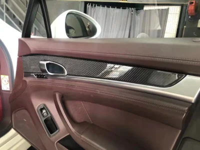 Carbon Fiber Car Interior Door Panel Gear Shift Dashboard Panel Trims kit Cover for Porsche Panamera 970 2010-2016 - immagine 6