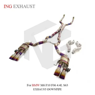 ING Full Set Exhaust System for BMW M6 F10 F06 4.4L S63 with Muffler Valves Catback Exhaust Downpipe Car Accessories Pipes - Image 3