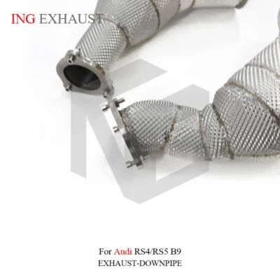 for Audi RS4 RS5 2.9 With Heat Shield Car System ING New style Exhaust Downpipe Performance Accessories - immagine 2
