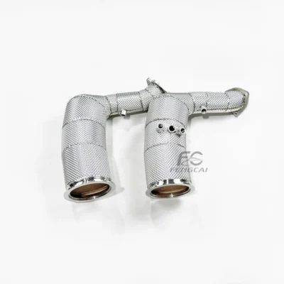 High performance stainless steel exhaust pipe for Lamborghini URUS 4.0T 2019+No engine malfunction light insulated downpipe - immagine 3