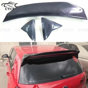 For Volkswagen VW Golf 7 7.5 VII MK 7 7.5 GTI Carbon Fiber Car Rear Luggage Rear Fender Diffuser Spoiler Top Wing Tail Body Kit