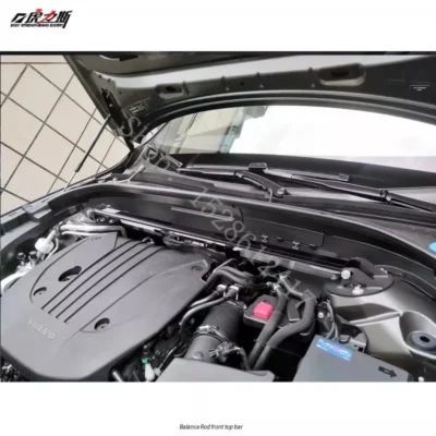 for Volvo XC60/XC90 2015 2016 2017 Engine hood anti roll stability and fixed top bar aluminum alloy balance bar front link - immagine 2
