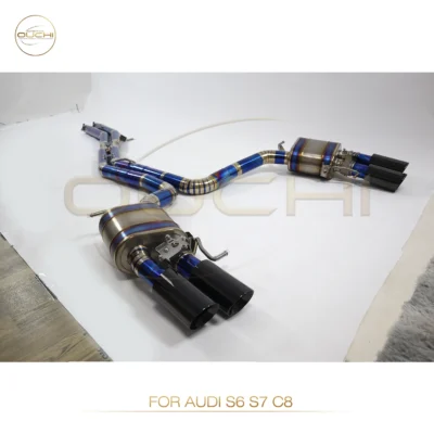 Titanium Alloy Exhaust Catback For Audi S6 S7 C8 2020-2021 2.9T With Muffler Valves Auto Performance Parts Exhaust Pipes - immagine 5