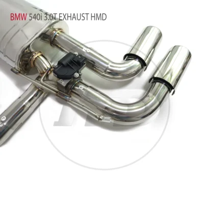 HMD SS304 Racing Performance Car Catback Exhaust Muffler Pipe Sport Sound for BMW 520I 530I 540i G30 G31 B48 B58 2.0T 3.0T - immagine 4