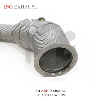 for Audi RS4 RS5 2.9 With Heat Shield Car System ING New style Exhaust Downpipe Performance Accessories - immagine 3