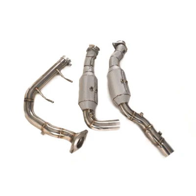 OUCHI Exhaust System High Flow Performance Downpipe For Ford Raptor F150 3.5T 2023+ With Heat Shield Racing Pipe