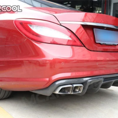 Stainless Steel Rear Bumper Exhaust Tips Muffler Decoration for Benz W212 W205 W204 CLS Class W218 Four Outlet Pipe Tips - immagine 6