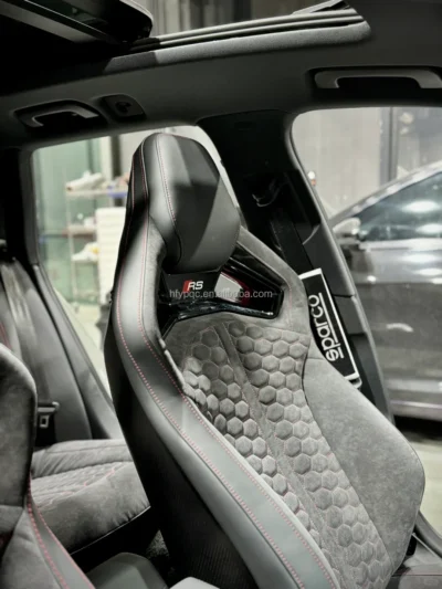 Car Luxury Sport Racing Seat Custom Carbon Fiber Panel Leather Cover Bucket Upgrade RS Seats for Audi A3 A4 A5 A6 A7 Q3 Q5 Q7 Q8 - Image 3