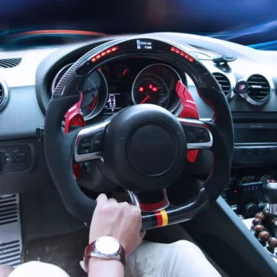 2025 for A4 A5 A6 A7 S3 S4 S5 RS3 RS4 RS5 TT Carbon Fiber LED Sport Car Steering Wheel Retrofit Upgrade to Sports Wheel - immagine 6