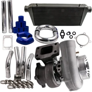 Anti Surge GT3582 GT35 T3 Turbo Flange & 64mm Pipe Kits & Intercooler 76mm