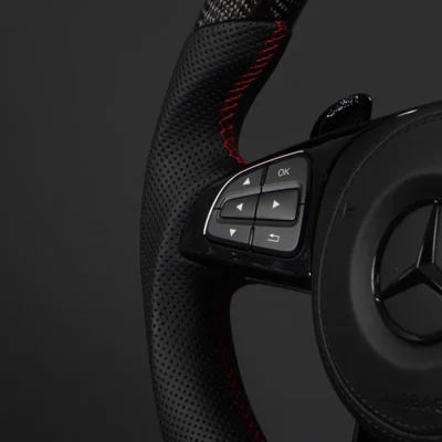 For Mercedes Benz AMG steering wheel C CLASS W204 C63 W212 W218 W207 W172 S Carbon Fiber Steering Wheel - immagine 6
