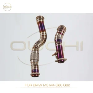 High Performance Downpipe for BMW M3 M4 G80 G82 OUCHI Titanium alloy Exhaust System car accessories without catalysis🚗