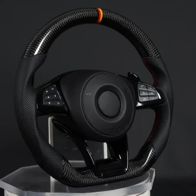 For Mercedes Benz AMG steering wheel C CLASS W204 C63 W212 W218 W207 W172 S Carbon Fiber Steering Wheel - immagine 2