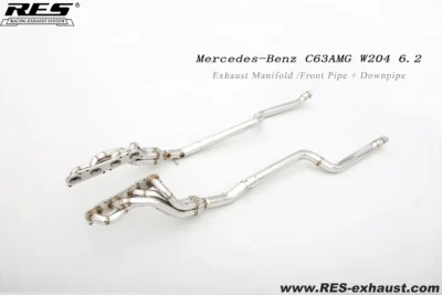 Upgrade Exhaust Exhaust Manifold For Mercedes C63 Amg Cat Front Pipe + Downpipe For Mercedes-Benz C63 AMG W204 6.2L M156 - immagine 3