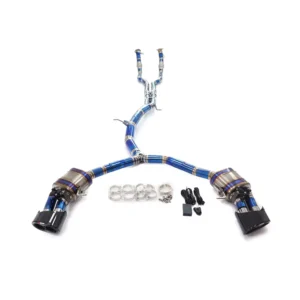 ING Titanium Alloy Exhaust Catback For Audi RS4 RS5 B9 With Muffler Valves Resonant Tube Auto Performance Part Pipes Exhaust