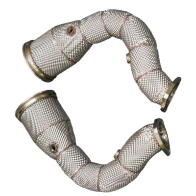 200CPSI CATTED DOWNPIPES HEATSHIELD For AUDI SQ7 SQ8 RSQ8 EXHAUST PIPE - immagine 4