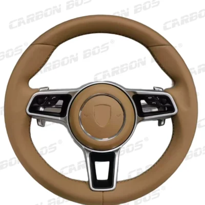 Customized Sports Steering Wheel for Porsche Cayenne Panamera Taycan Carrera 918 911 718 GT2RS GT3 GT4RS Full Leather Car Parts