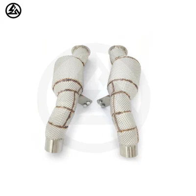 SS304 Performance Catted Downpipe for Alfa Romeo Giulia Stelvio Quadrifoglio 2.9T High Flow Catalytic Converter Downpipe - Image 2