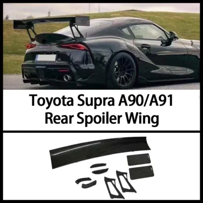 For Toyota GR SUPRA A90 A91 MK5 Carbon Fiber Rear Trunk Lid Spoiler Tail Wing Lip Diffuser Splitter VERUS Style Body Kit - immagine 2