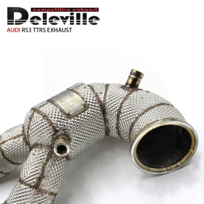 Stainless Steel Exhaust Pipes For Audi RS3 TTRS 2.5T 2017-2020 Downpipe Exhaust Heat Shield - immagine 3