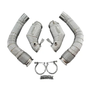 Catted Heatshield Downpipe For BMW M5 F90 Racing Downpipe