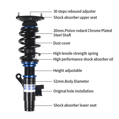 High Quality Air Shock Absorber Adjustable Car Shock Absorber for Volkswagen Polo - immagine 5