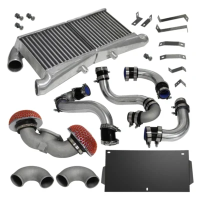 Black/Blue/Red Aluminum Intercooler Kit Fits for Nissan 300ZX Twin Turbo Fairlady Z32 VG30DETT - immagine 2
