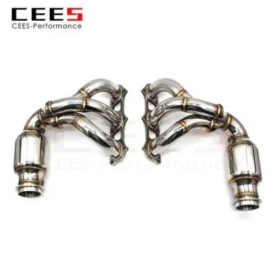 🔥High Performance CEES SS304 Exhaust Manifold with High-Flow Catted Downpipe for Porsche 911 991.1 GT3 3.8T (2014-2016)