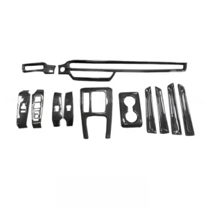 For Real Carbon Fiber Car Interior Dashboard Console Cover Trim Kits Honda Civic XI 11th Gen. FL5 Type R