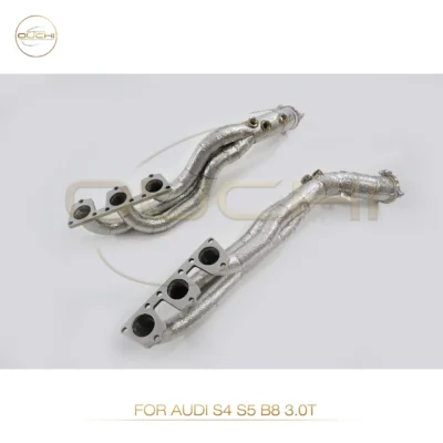 OUCHI Catless Exhaust Manifold For Audi S4 S5 B8 3.0T/4.2 2008-2016 Exhaust Header Car Accessories Turning Exhausted System - immagine 3