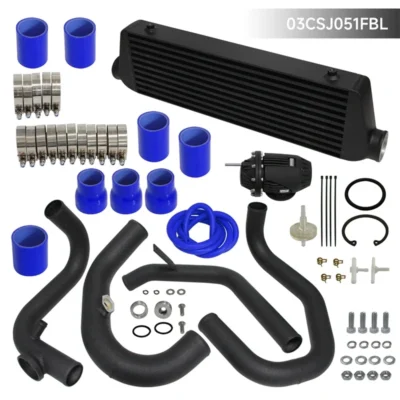 1998-2005 VW Golf GTI/Jetta GL/GLS/GLI 1.8T MKIV Aluminum Front Intercooler Kit + BOV Turbo Upgrade - immagine 3