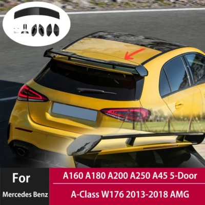 Rear Roof Lip Spoiler for Mercedes Benz A-Class W176 2013-2018 Hatchback Diffuser AMG A160 A180 A200 A250 A45 5-Door Roof Wing