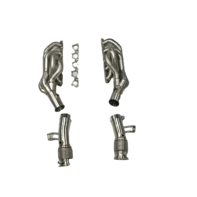 Upgraded versionFactory Exhaust Manifold for R8 5.2L 2010-2019 Stainless Steel Downpipe Performance Exhaust Header for Tur