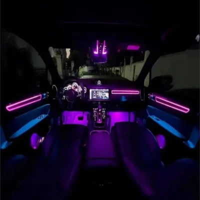 Car LED Atmosphere Light Automotive Interior Light Strip For Porsche Cayenne 2018-2022 Panel Light Guide Strip APP Control - immagine 3
