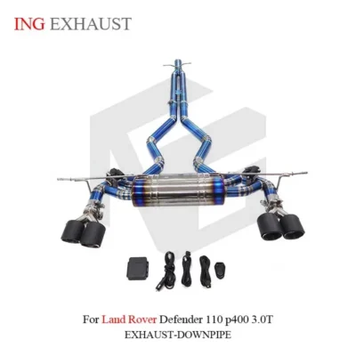 ING Titanium Alloy Exhaust System Performance Catback For Land Rover Defender 110 P400 3.0T Muffler With Valve Car Accessories - immagine 3