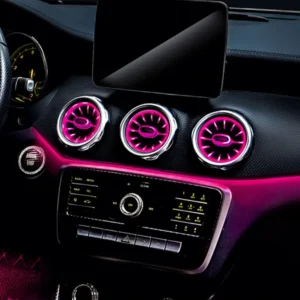LED rear air vent for A class W177 car ambient light upgrade 64 colors turbine console AC vent