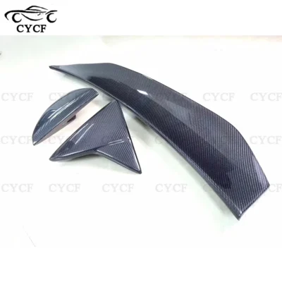 For Volkswagen VW Golf 7 7.5 VII MK 7 7.5 GTI Carbon Fiber Car Rear Luggage Rear Fender Diffuser Spoiler Top Wing Tail Body Kit - immagine 2
