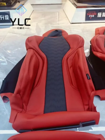 YLC bmw X3 X5 X6 M3 M5 M6 Series Upgrade M Car Interior Accessories Sports Racing Bucket Seat Custom Leather Cover and Sponge - immagine 2