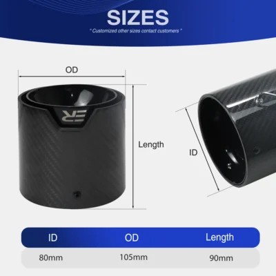 4pcs ER Carbon Fiber Exhaust Tip for BMW G80G82 Auto Car Muffler Modify and Upgrade Exhaust Tail Pipe Car Decoration Nozzle - immagine 2