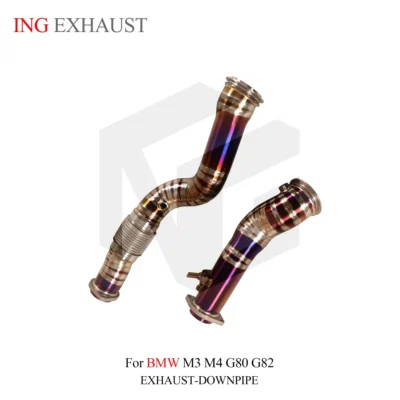 ING Titanium Alloy for BMW M3 M4 G80 G82 Downpipe Exhaust Pipe System High Quality Auto Performance Tuning Parts - immagine 5
