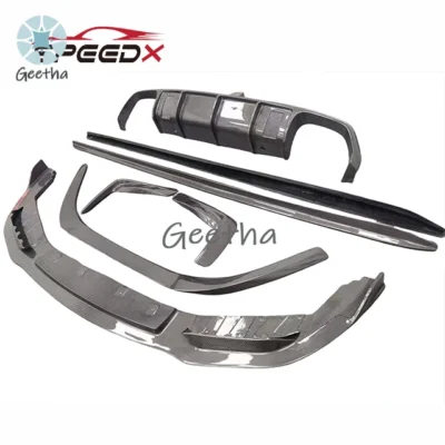 For BMW M8 F92 F91 Carbon Fiber Body Kit Front Lip Side Skirt Spoiler Tail Wing Rear Diffuser - immagine 6